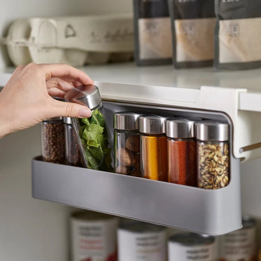Kitchen Container Organizer – Hanging Spice Rack with Easy Installation Homezys