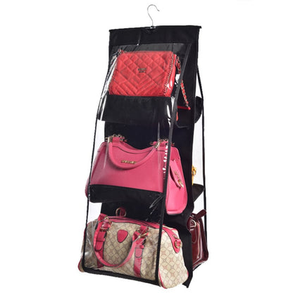 Double-Sided Hanging Storage Bag – Six-Layer Organizer for Handbags Homezys