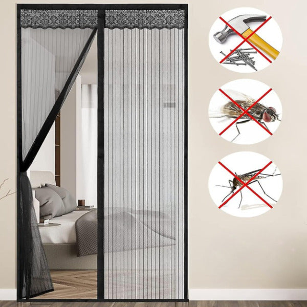 Insect screen with magnetic closure — effortless protection against mosquitoes Homezys