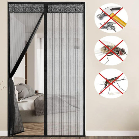 Insect screen with magnetic closure — effortless protection against mosquitoes Homezys
