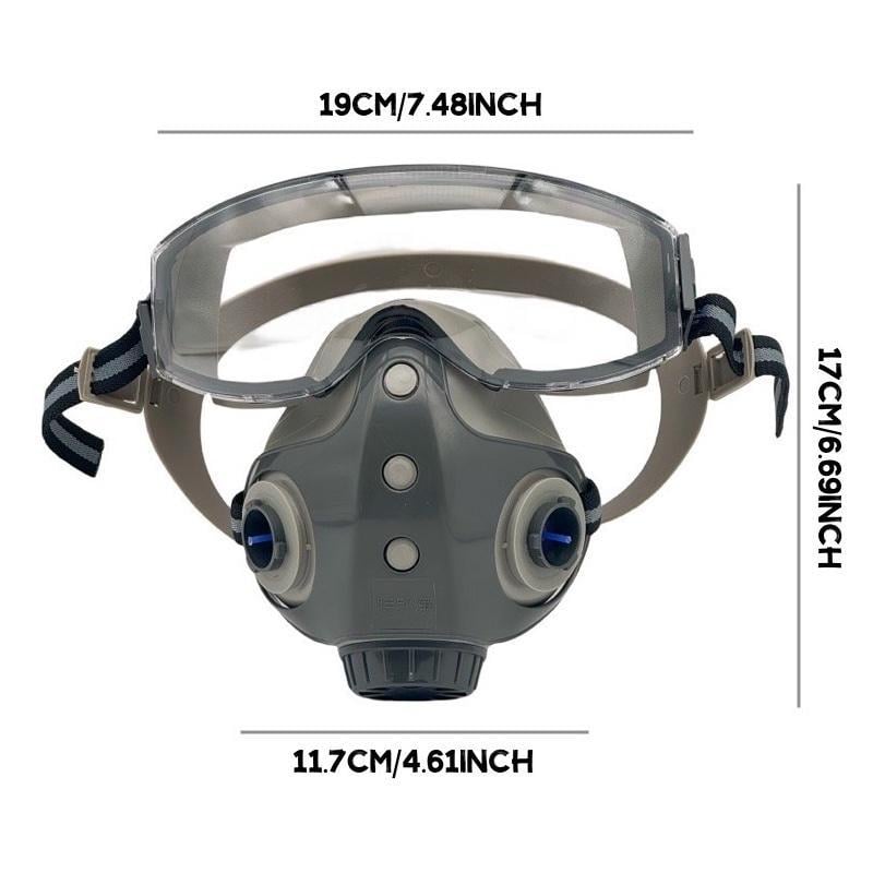 Integrated Respiratory Mask — Dustproof Half Mask with Dual Filtration Homezys
