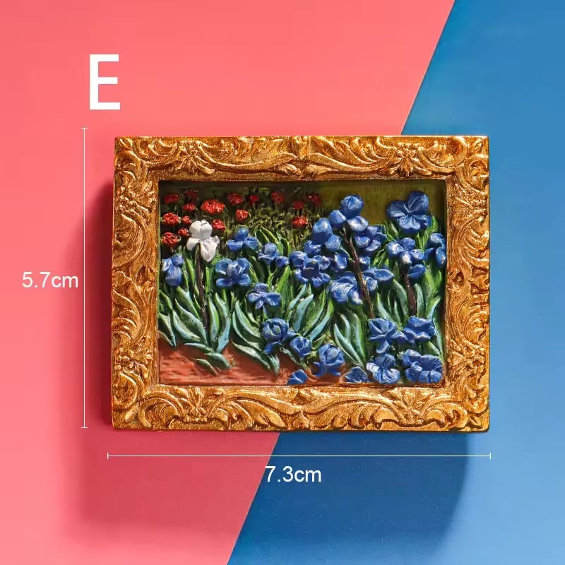 Van Gogh Refrigerator Magnets with 3D Art Details Homezys