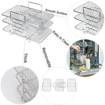3-tier air fryer insert for even cooking Homezys