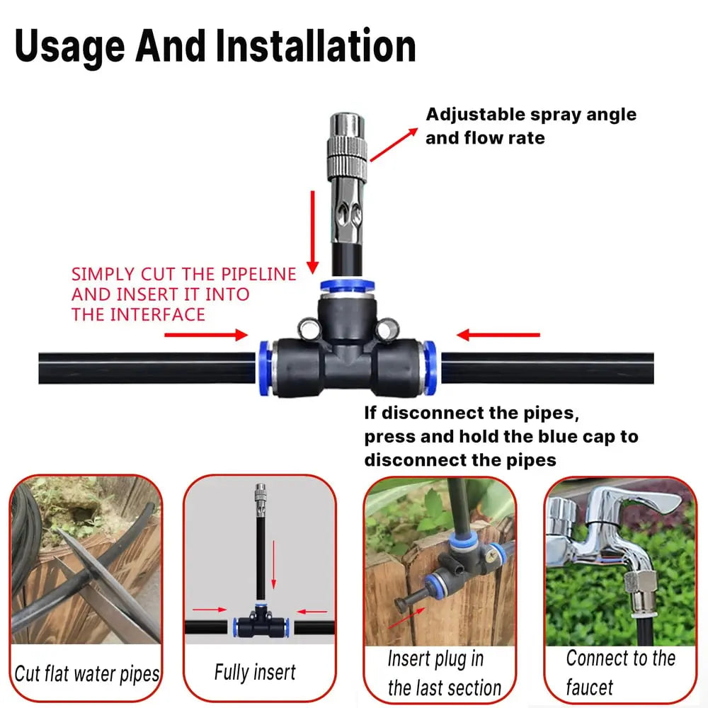 360° Drip Irrigation Kit for Effortless Garden Hydration Homezys