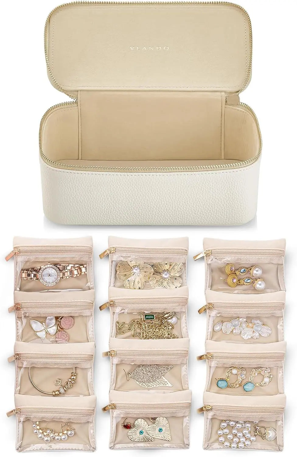 Jewelry Box with Transparent Compartments – Store Neatly and Safely Homezys