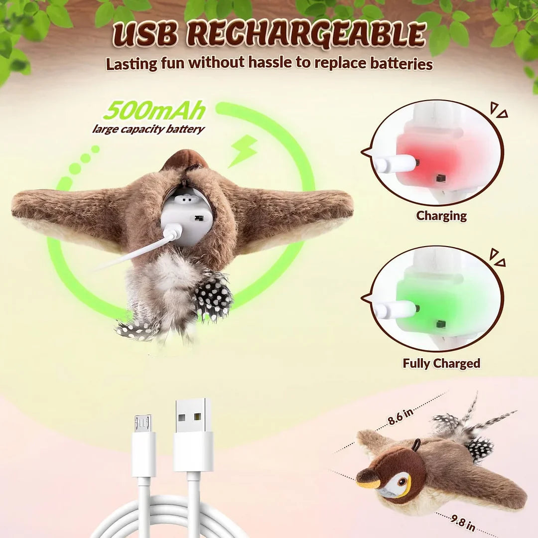 Cat Toy Bird — Also Encourages Overweight & Lazy Cats to Move Homezys