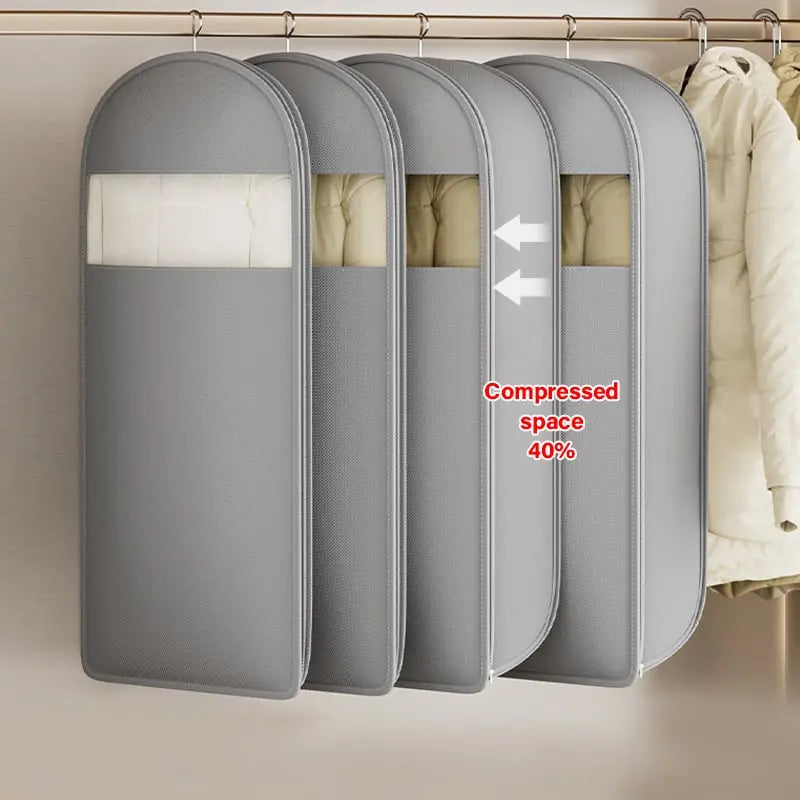 🔥2025 Space Saving Hanging Garment Bag with Self Compression Zipper Zorenza