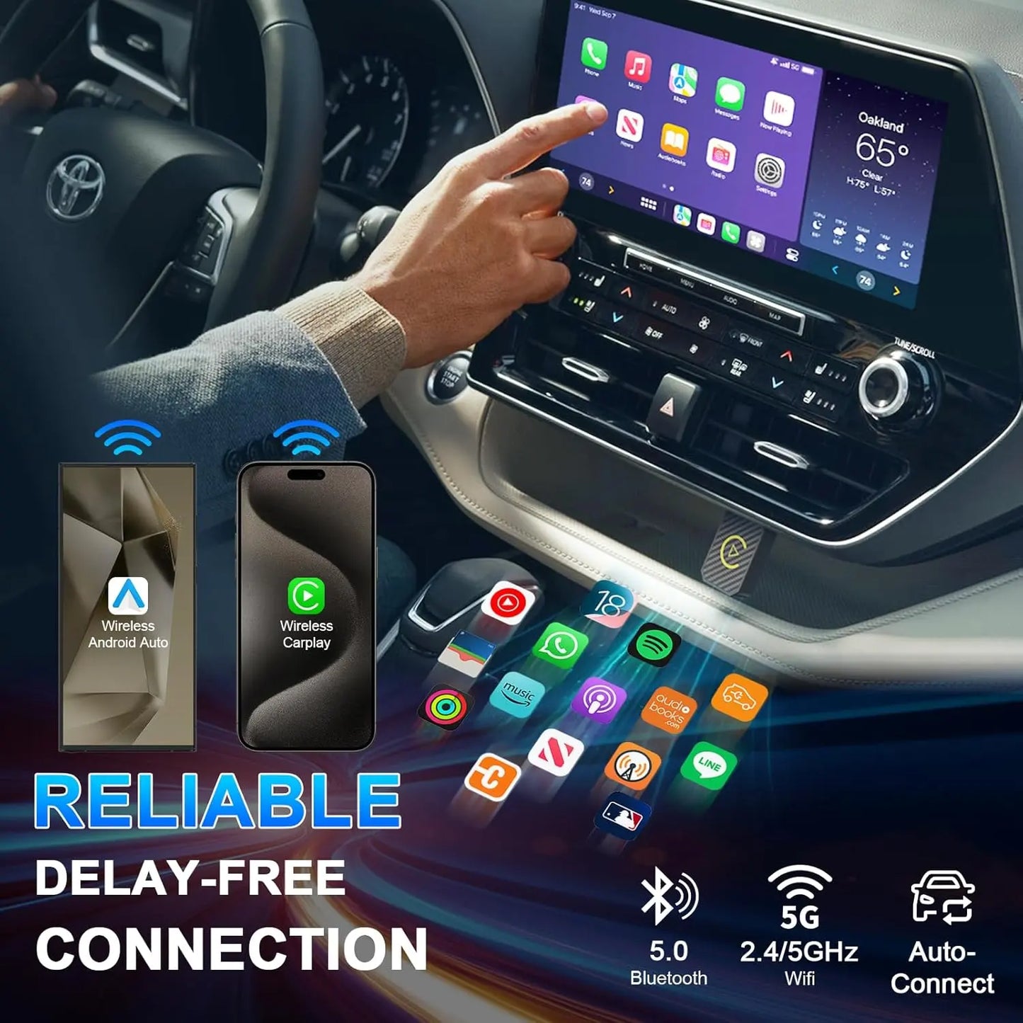 Wireless CarPlay and Android car adapter Homezys