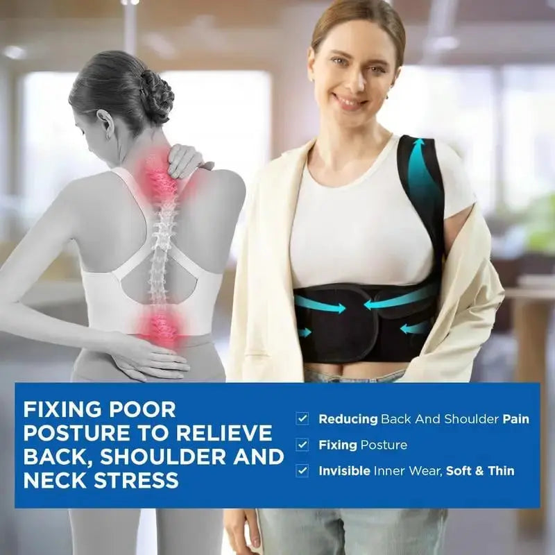 All-Day Posture Support — Adjustable Brace for Back, Shoulder & Neck Relief Mivoza Deutschland