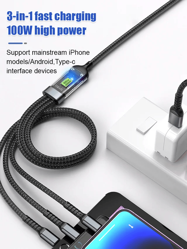 Buy 1 Get 1 FREE | 3-in-1 Fast Charging Cable – Extra Tough Homezys