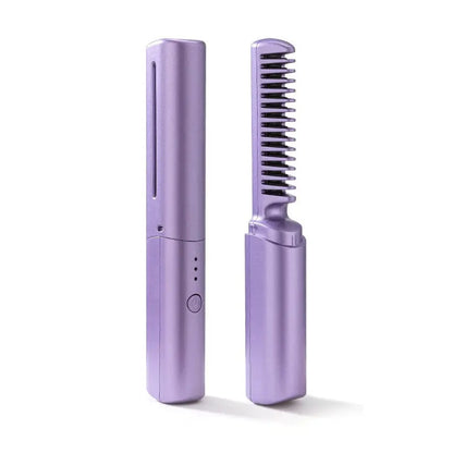 Portable Hair Straightening Brush – Comb & straightener in one for effortless styling on the go Homezys