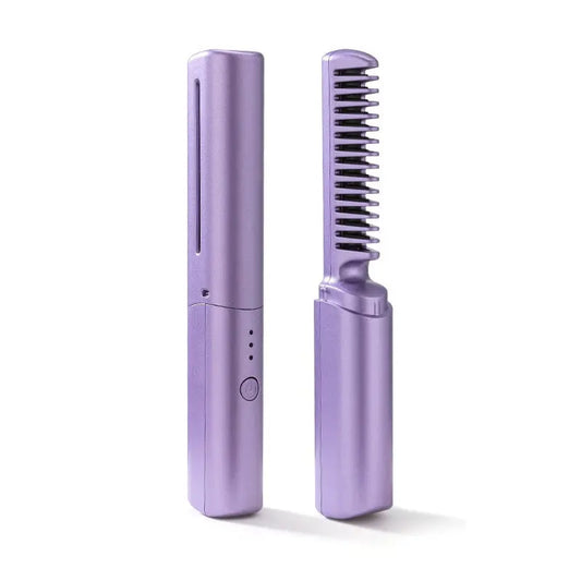 Portable Hair Straightening Brush – Comb & straightener in one for effortless styling on the go Homezys