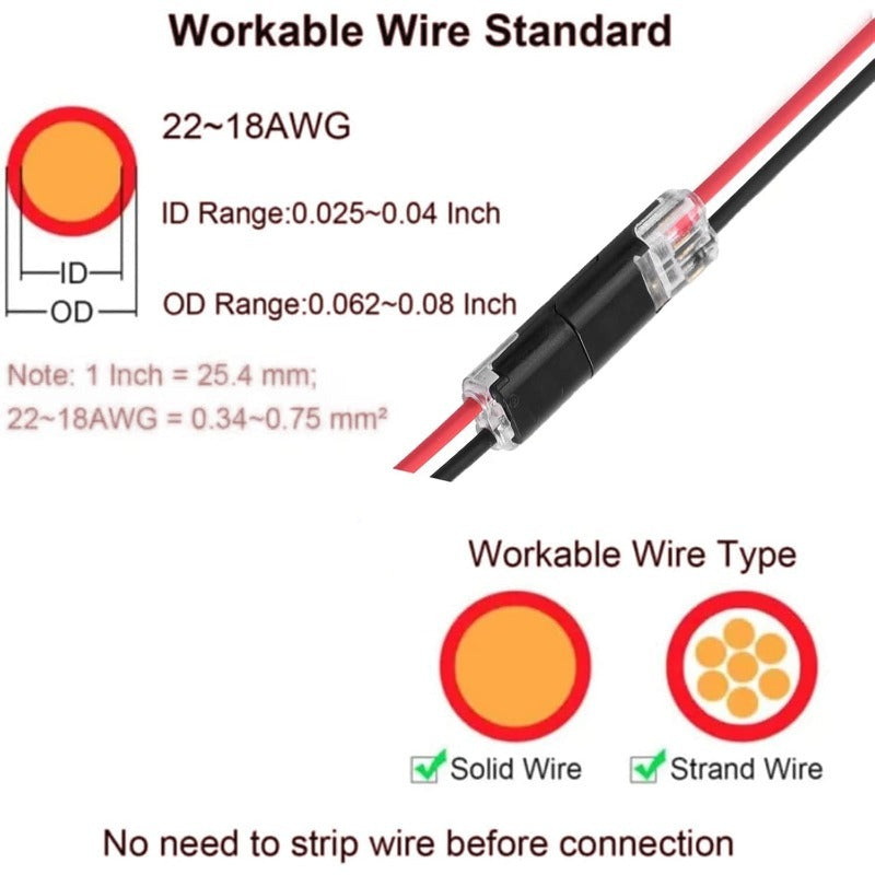LED Connector Plug — Quick and Secure Installation (20 Pieces) Homezys