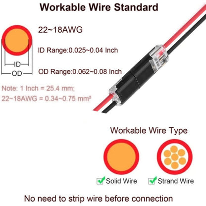 LED Connector Plug — Quick and Secure Installation (20 Pieces) Homezys
