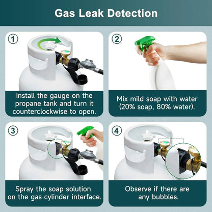 Propane Gas Tank Gauge with Color-Coded Display Homezys