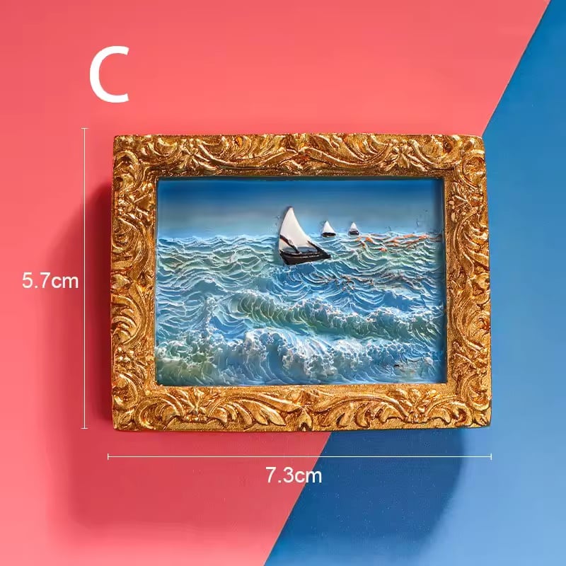 Van Gogh Refrigerator Magnets with 3D Art Details Homezys