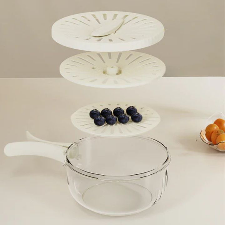 Dual-Purpose Draining Basket – Drain, Rinse & Store in One Homezys