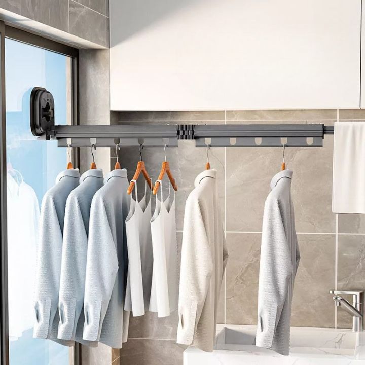 Space-Saving Wall-Mounted Clothes Dryer – Foldable & Suction Cup Installation Homezys
