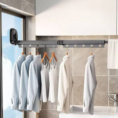 Space-Saving Wall-Mounted Clothes Dryer – Foldable & Suction Cup Installation Homezys