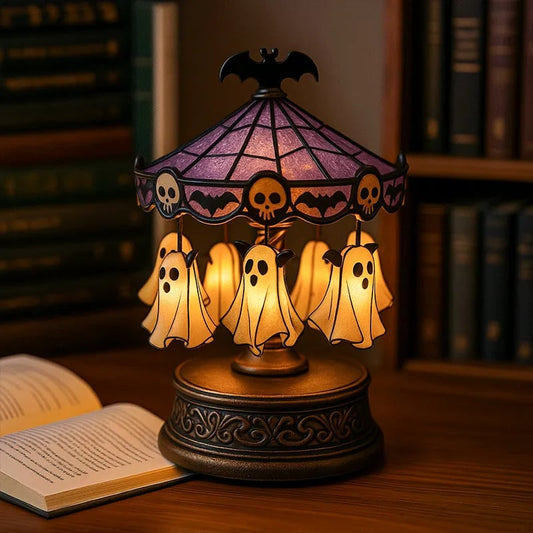 Halloween Ghost Carousel Light – Warm Decorative Light Homezys