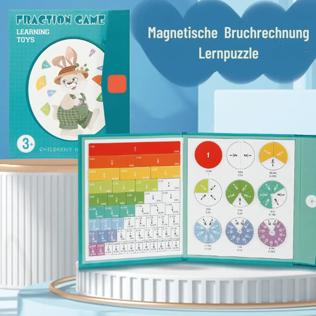 Magnetic Fraction Learning Tiles — Interactive Math Set for Kids Homezys