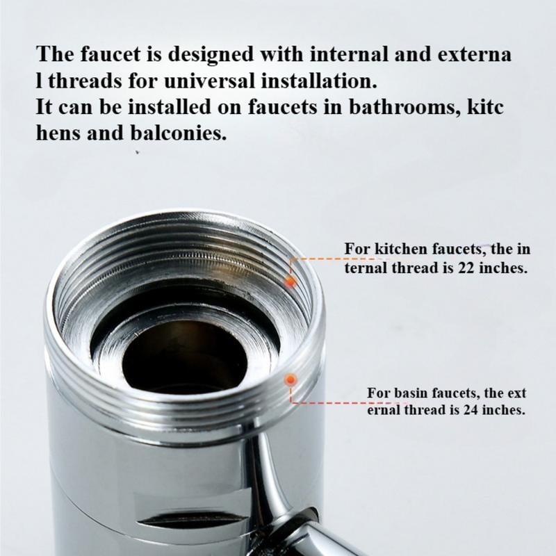 1440° Faucet Extension with 2 Spray Modes Homezys