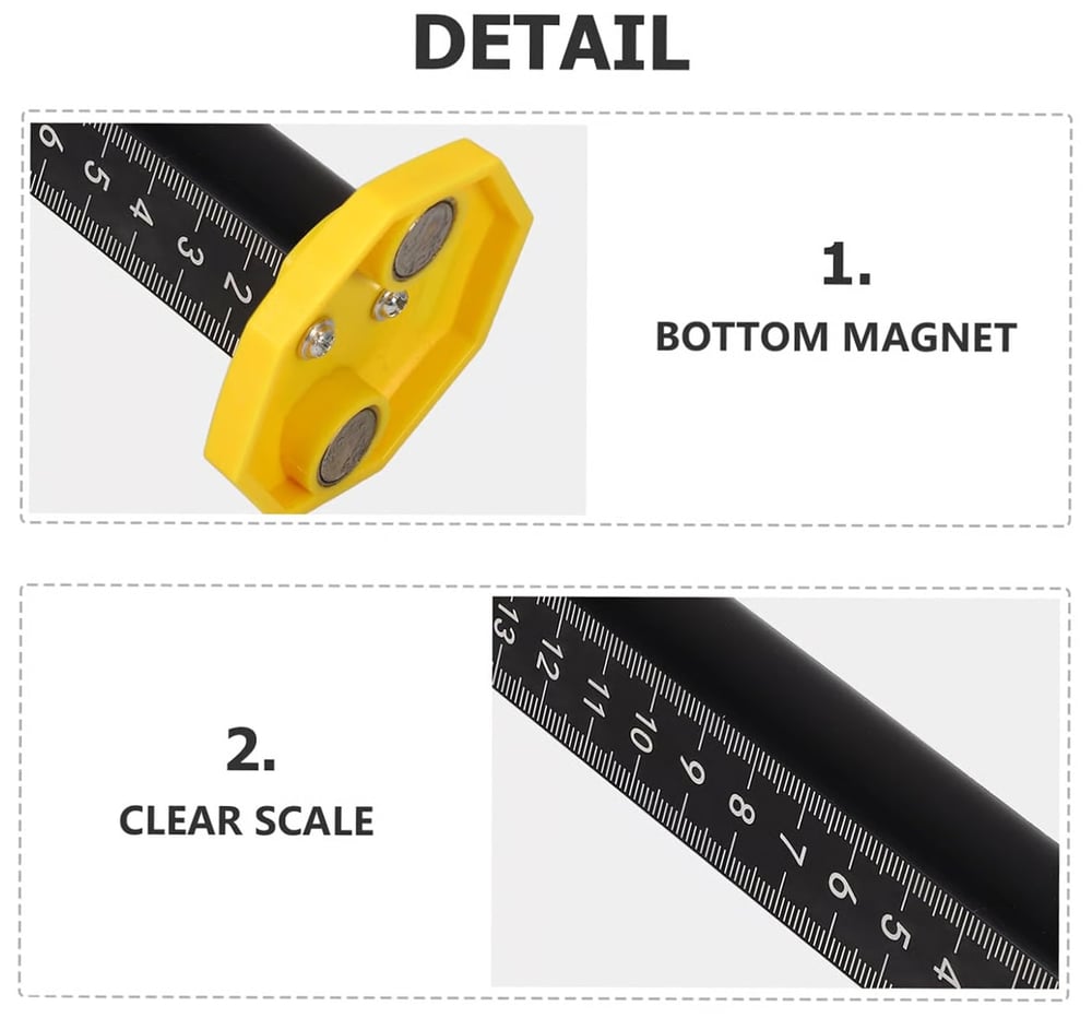 Precision Height Gauge — Magnetic Base with Built-in Spirit Levels Homezys