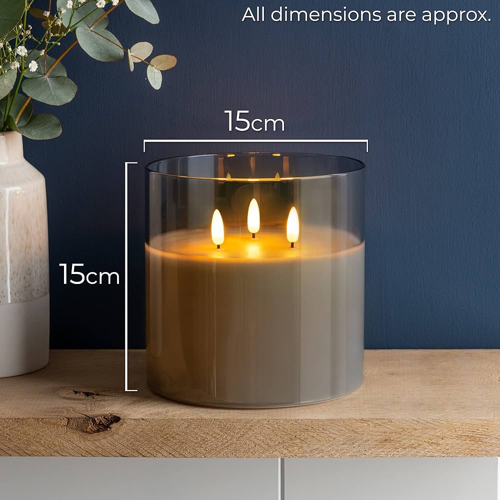 Extra Large LED Glass Candles — Cozy Atmosphere with Remote Control Homezys