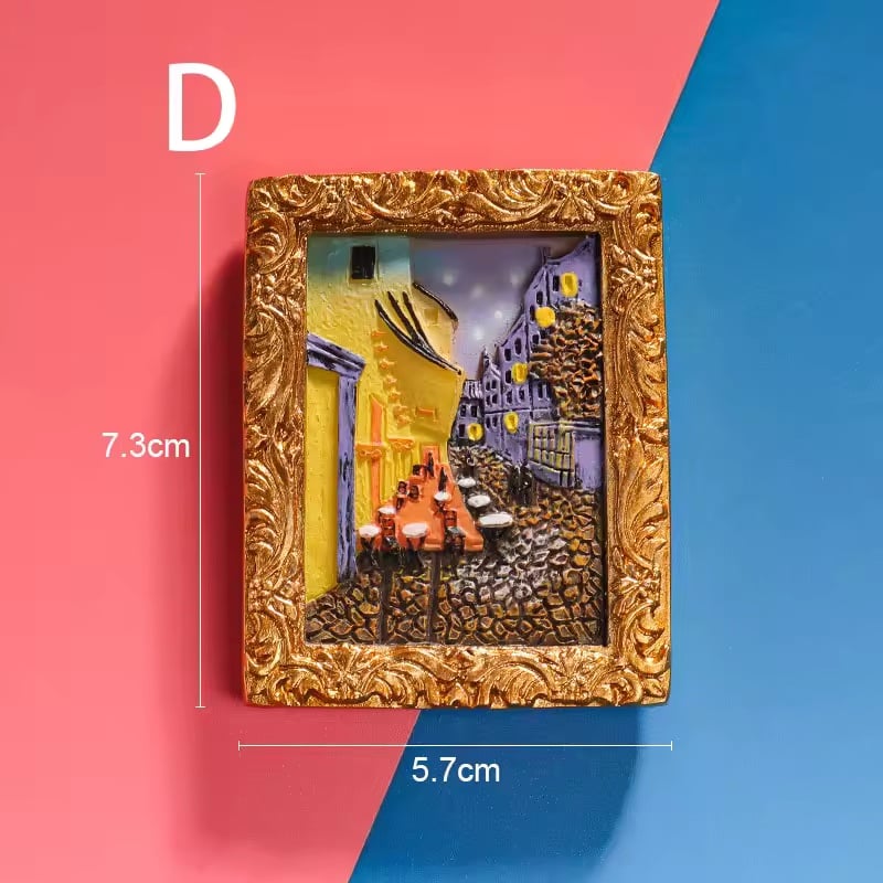 Van Gogh Refrigerator Magnets with 3D Art Details Homezys
