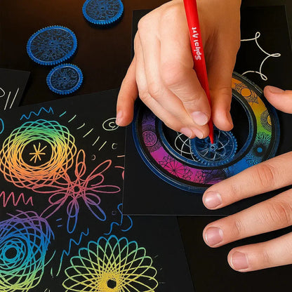 22-Piece Spiral Ruler Set – Creative Drawing with System Homezys