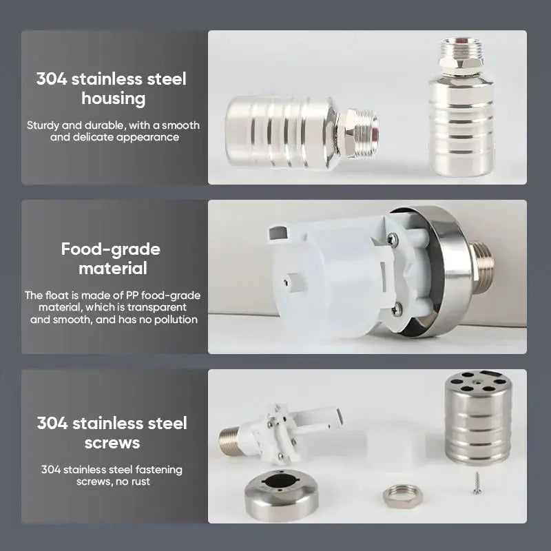 Stainless steel mini float valve - Automatic water level control Mivoza Germany