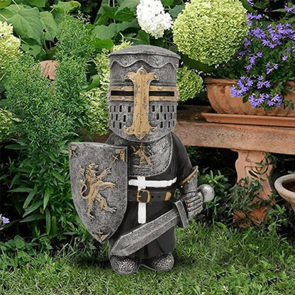 Medieval Garden Gnome Statue – Hand-Painted Resin Guardian Figurine Homezys