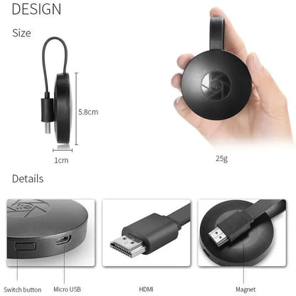 Wireless 1080P screen projector - simply connect your smartphone to the TV Mivoza Germany