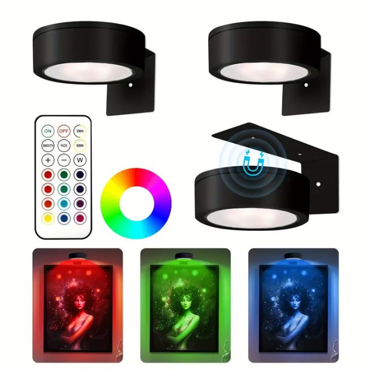 Buy 1  Get 1 FREE | Magnetic LED Wall Light – Wireless, Elegant Lighting for Art Displays Homezys