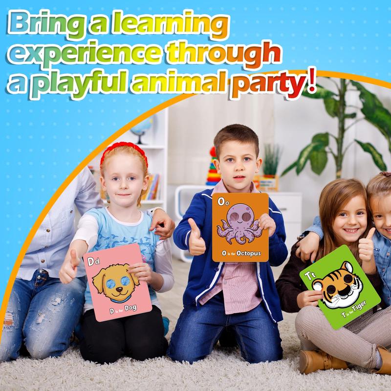 Animal masks for learning the alphabet — discover letters playfully Homezys
