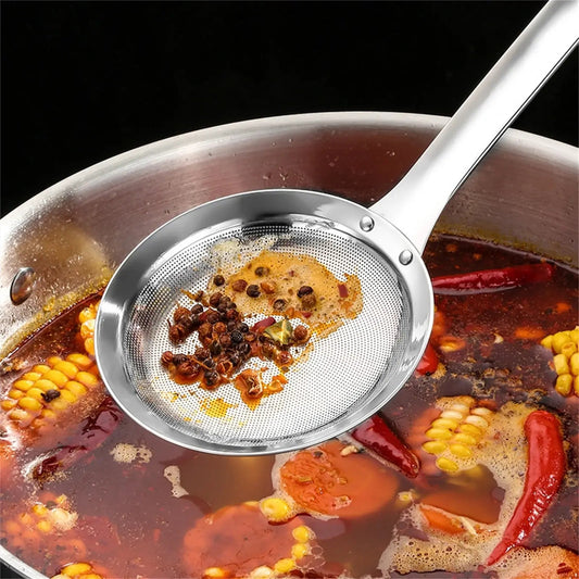 Edelstahl Seiher mit Feinsieb — Zum Abschöpfen, Abseihen & Frittieren Mivoza Deutschland