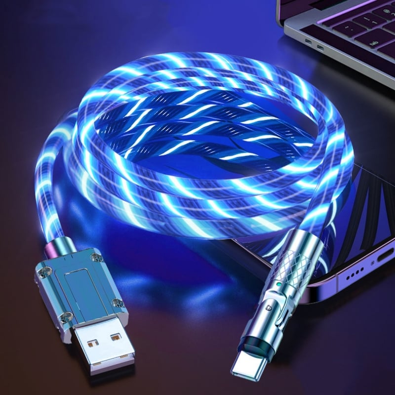 Rotatable Charging Cable — 540° Fast Charging with LED Light Homezys