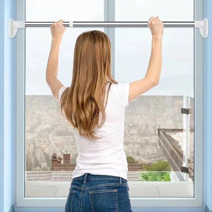 Adjustable Drill-Free Rod – Stainless Steel Curtain Rod Homezys