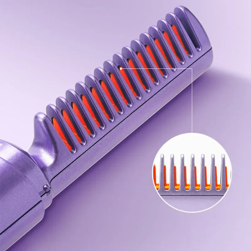 Portable Hair Straightening Brush – Comb & straightener in one for effortless styling on the go Homezys