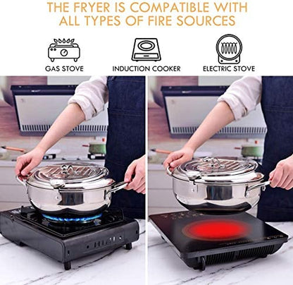 Stainless Steel Deep Fryer — Enjoy Crispy, Save Fat Homezys