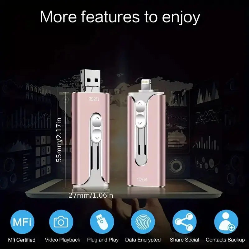 Multifunctional USB Stick for iPhone, Android & PC Backup Homezys