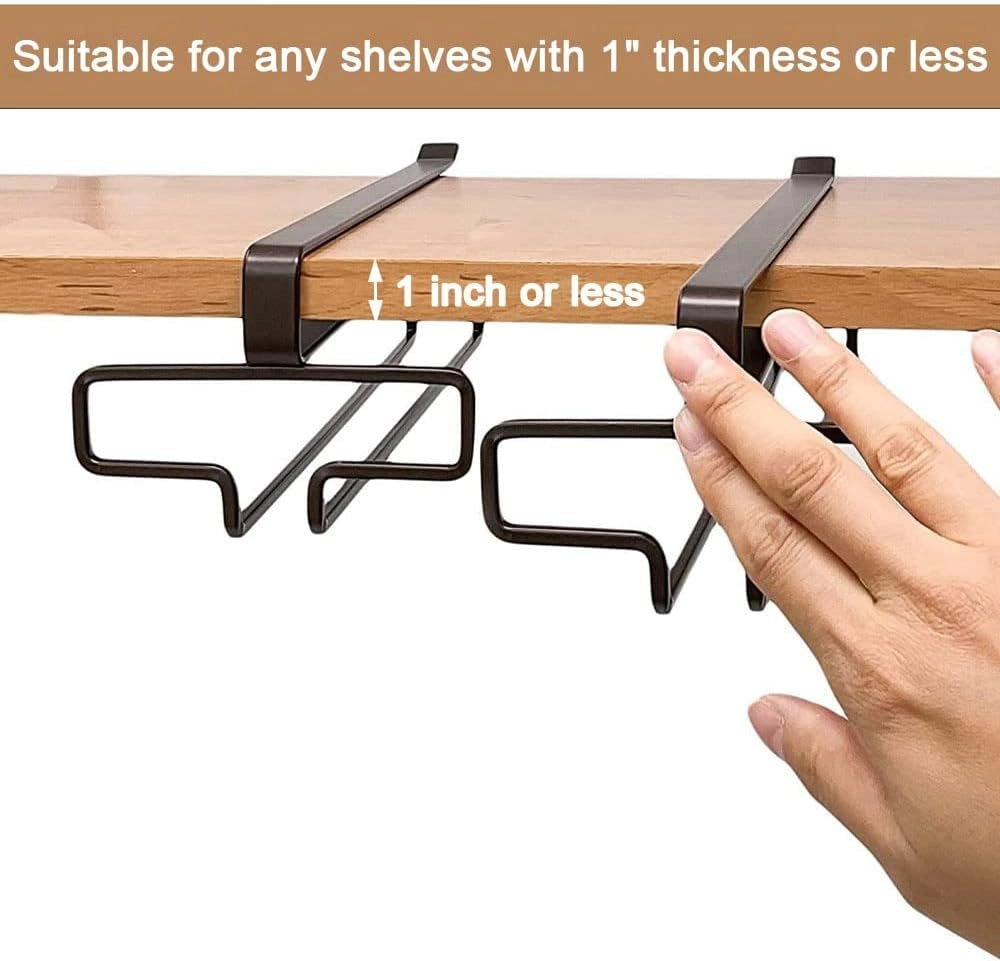 Wine Rack for Under-Cabinet Mounting — Space-Saving Glass Holder with Easy Installation Homezys