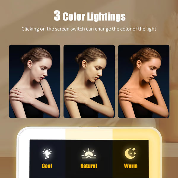 Portable Makeup Organizer — Compact LED Mirror with Adjustable Lighting Homezys