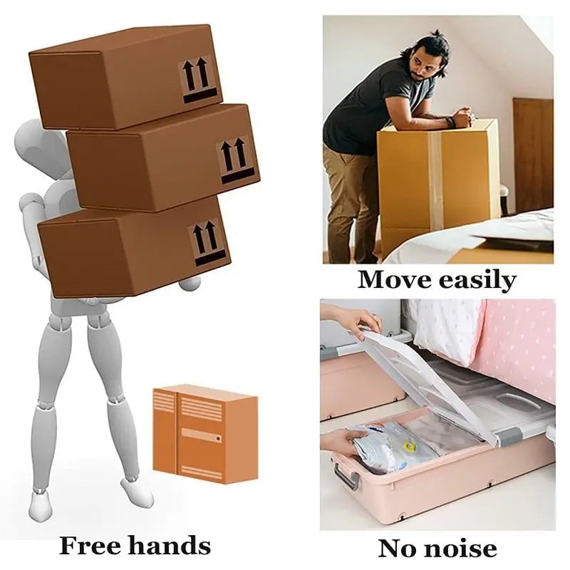 Self-adhesive 360° Mini Casters for Storage & Furniture Homezys