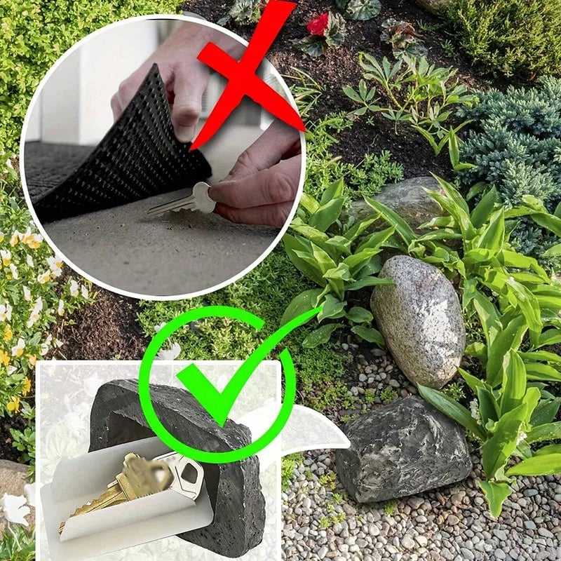 Hidden Key Holder — Real-Look, Weatherproof & Secure Homezys