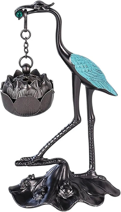 Lotus Crane Decoration & Aroma Diffuser – For Relaxed Senses & Warm Ambience Homezys