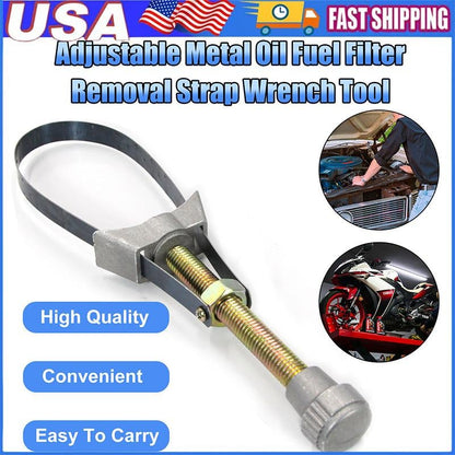 Adjustable Oil Filter Strap Wrench — Durable Tool for 60-120 mm Filters Homezys
