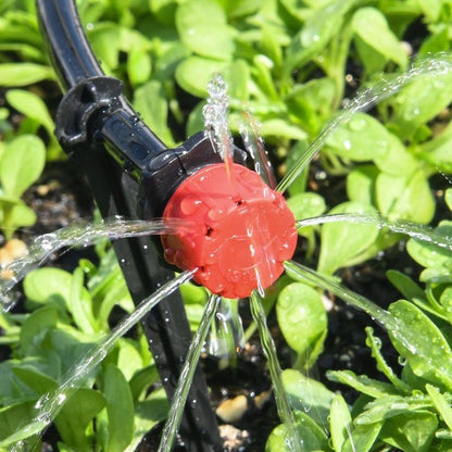 100-Pack Adjustable 360° Drip Irrigation Emitters – Optimize Watering for Gardens Homezys