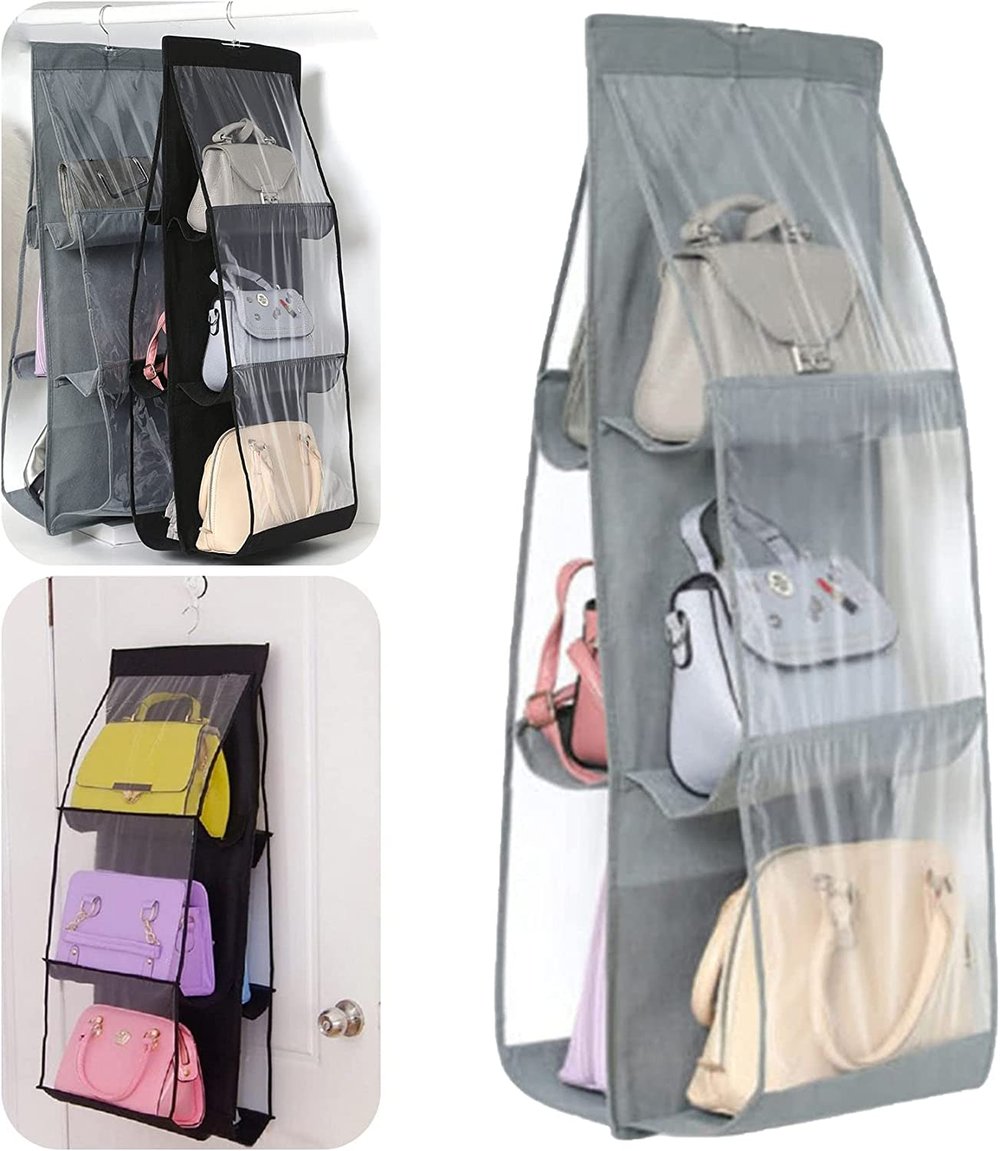Double-Sided Hanging Storage Bag – Six-Layer Organizer for Handbags Homezys
