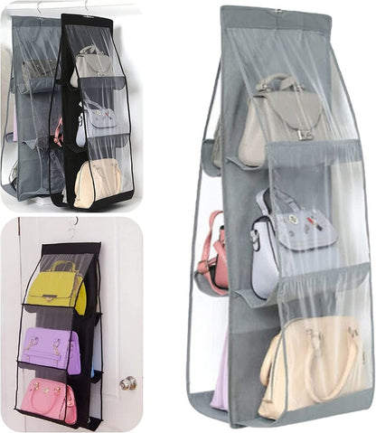 Double-Sided Hanging Storage Bag – Six-Layer Organizer for Handbags Homezys
